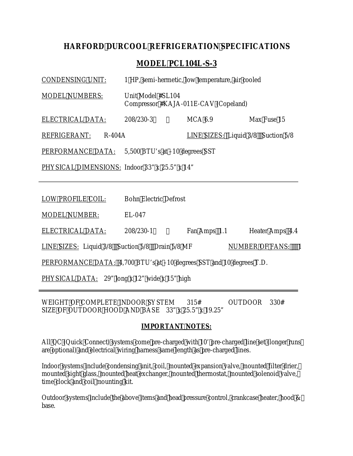 Harford KAJA-011E-CAV User Manual