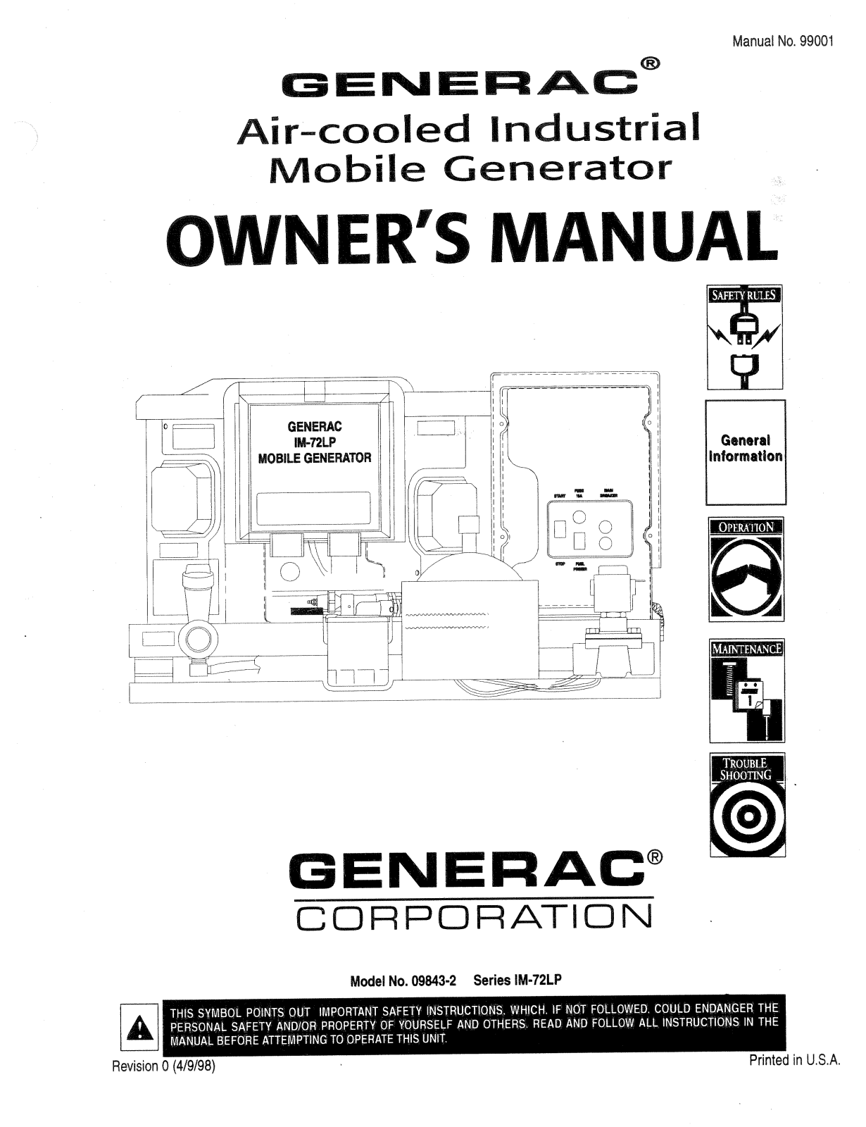 Generac 09843-2 User Manual