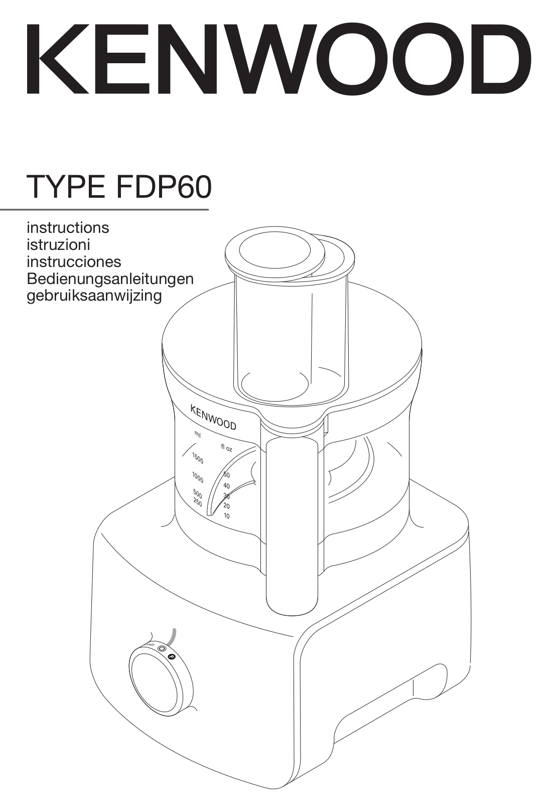 Kenwood FDP 613 WH Operating Instructions