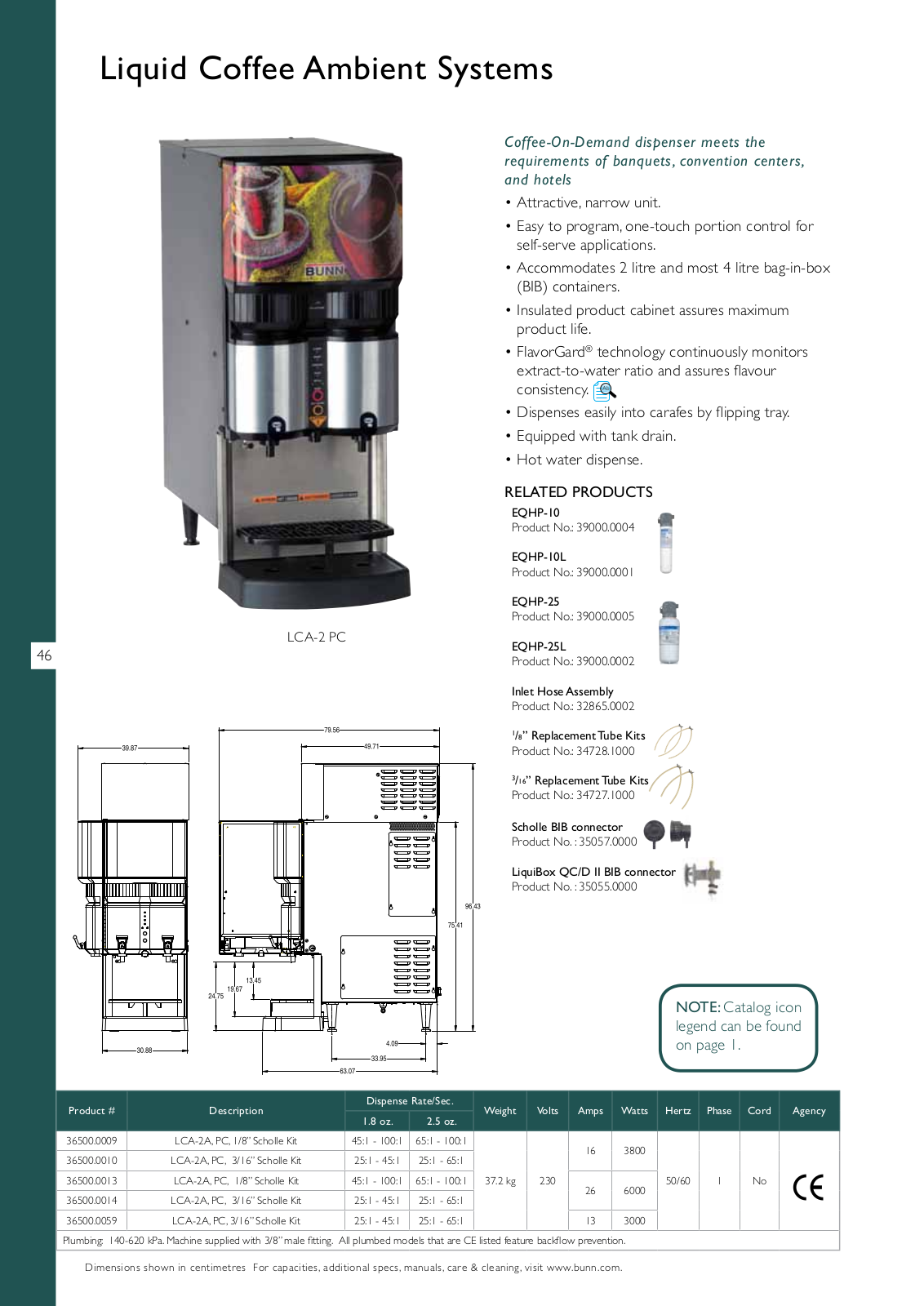 Bunn-O-Matic LCA-2 PC General Manual