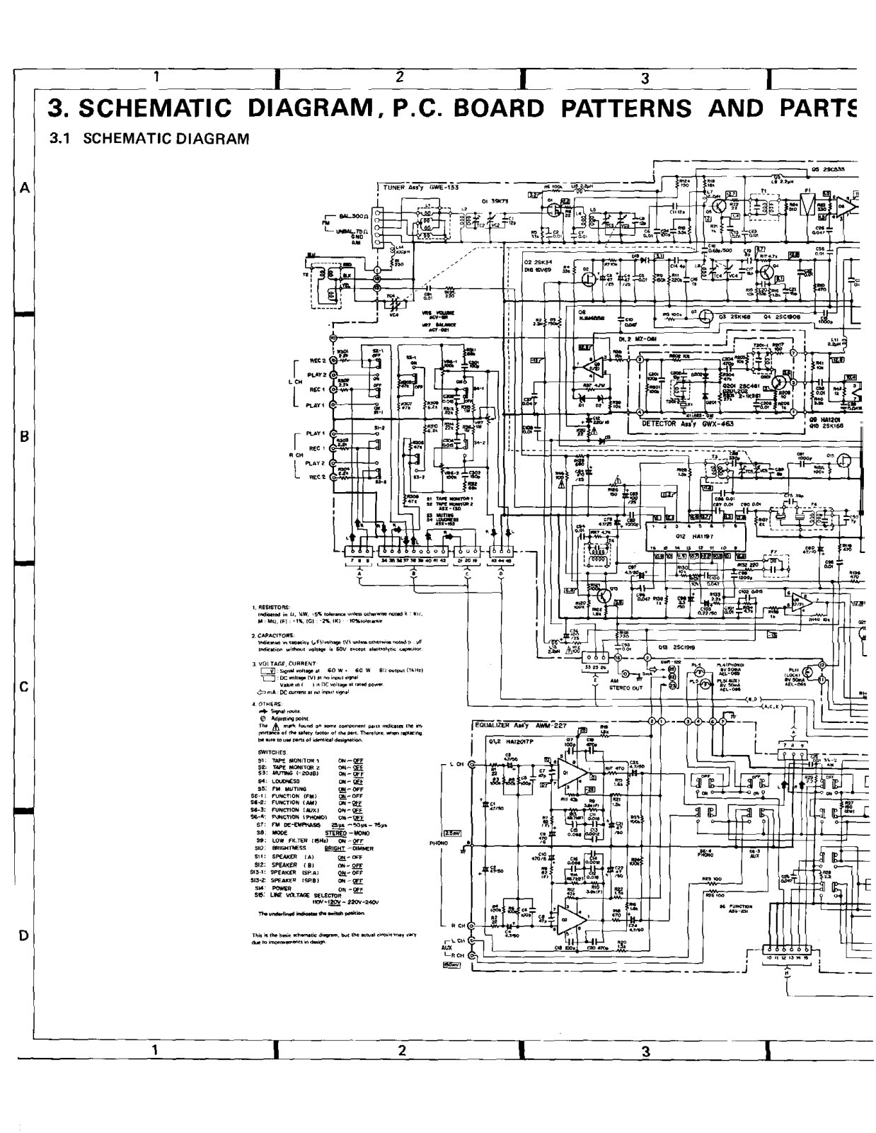 Pioneer SX-3800 Schematic