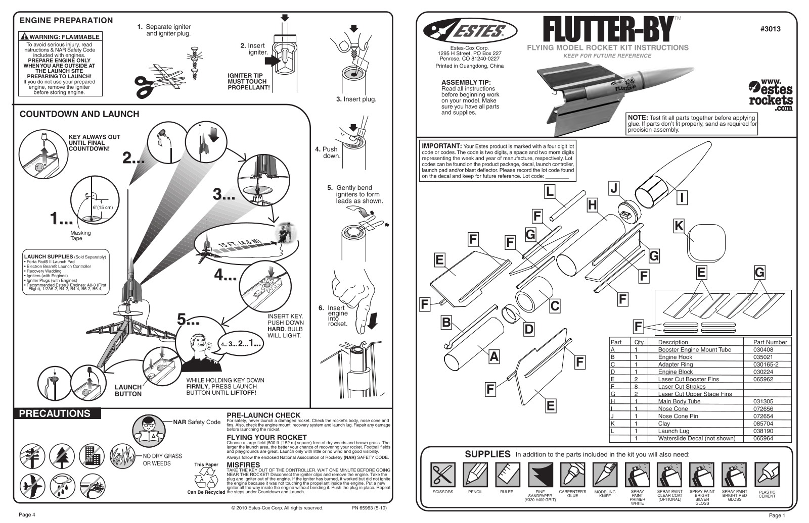 ESTES Flutter By User Manual