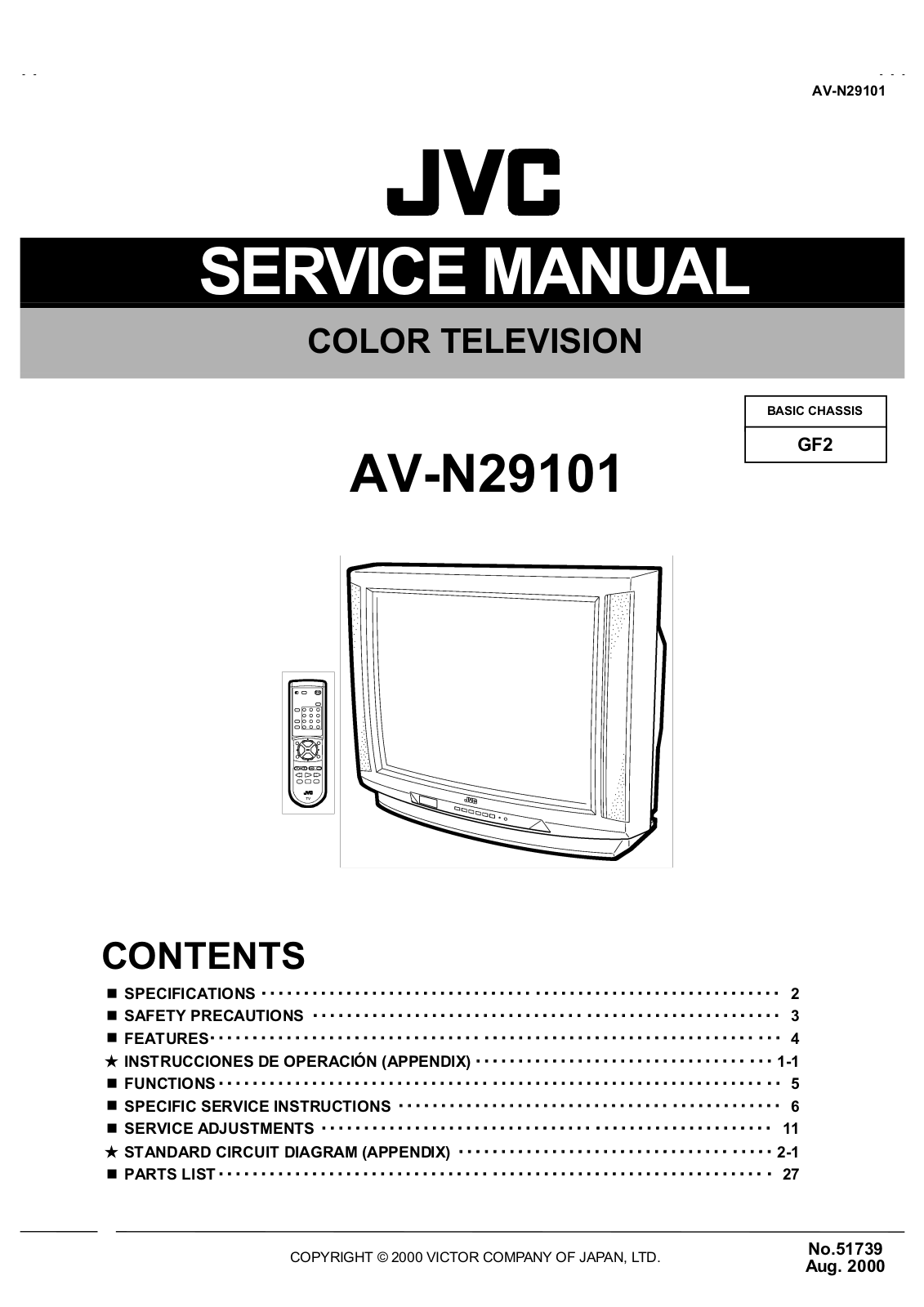 JVC AV-N29101 Service Manual