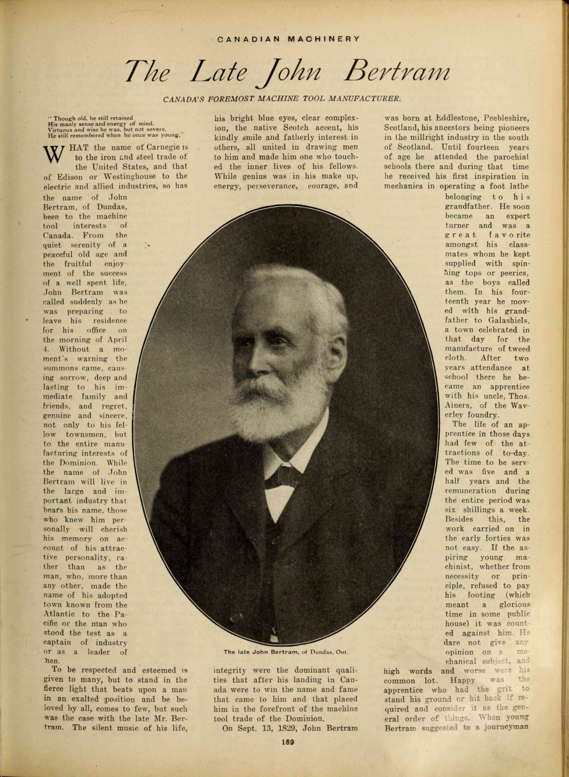 John Bertram & Sons Obituary: John Bertram Other - ManualMachine.com