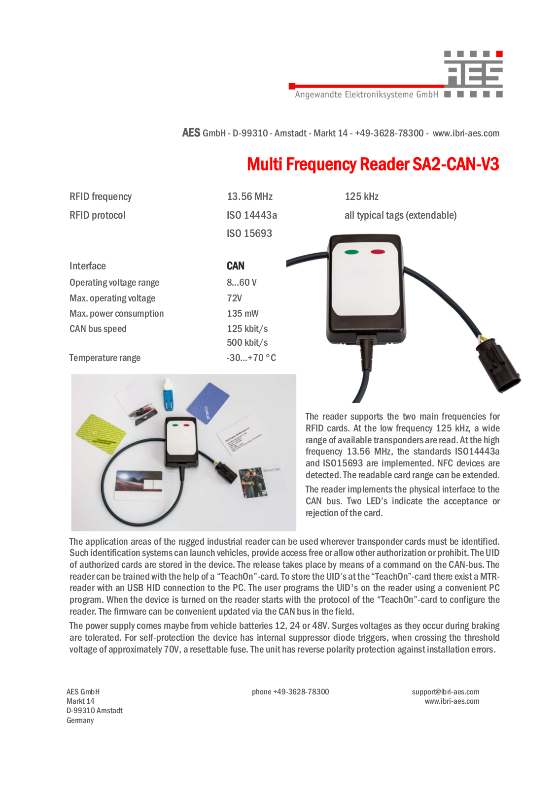 AES SA2 CAN V3 User Manual