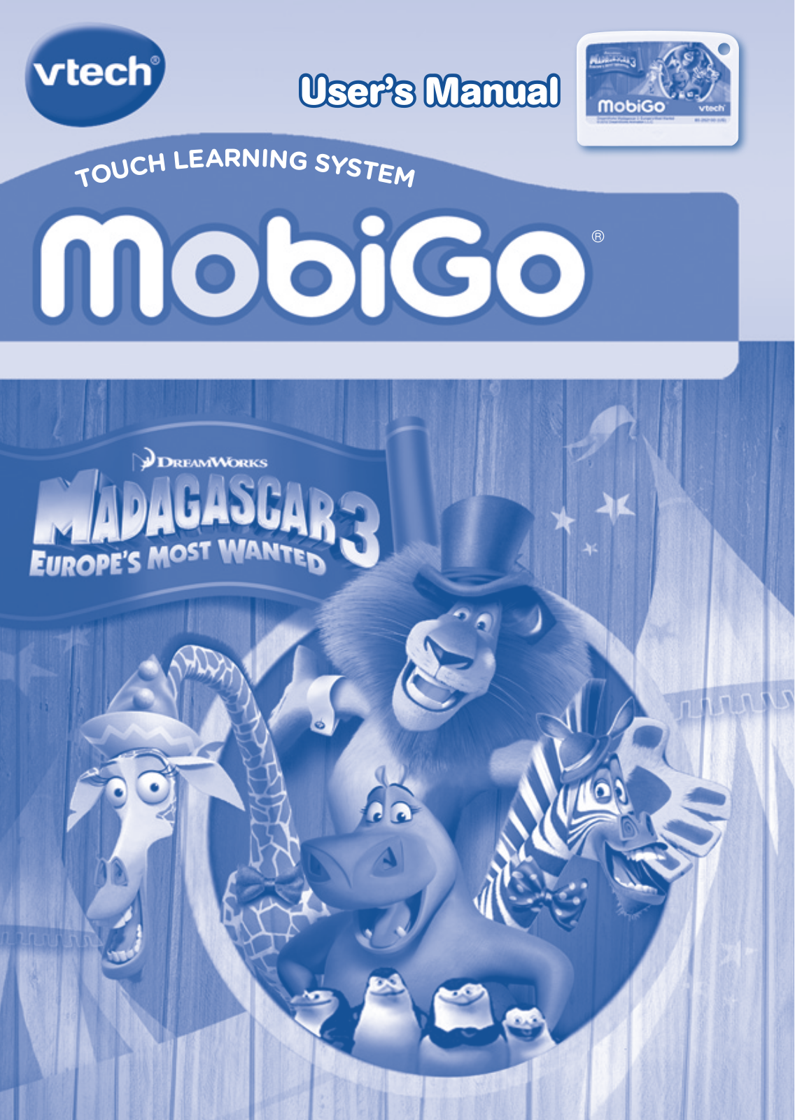 VTech MobiGo Cartridge - Madagascar 3 Owner's Manual