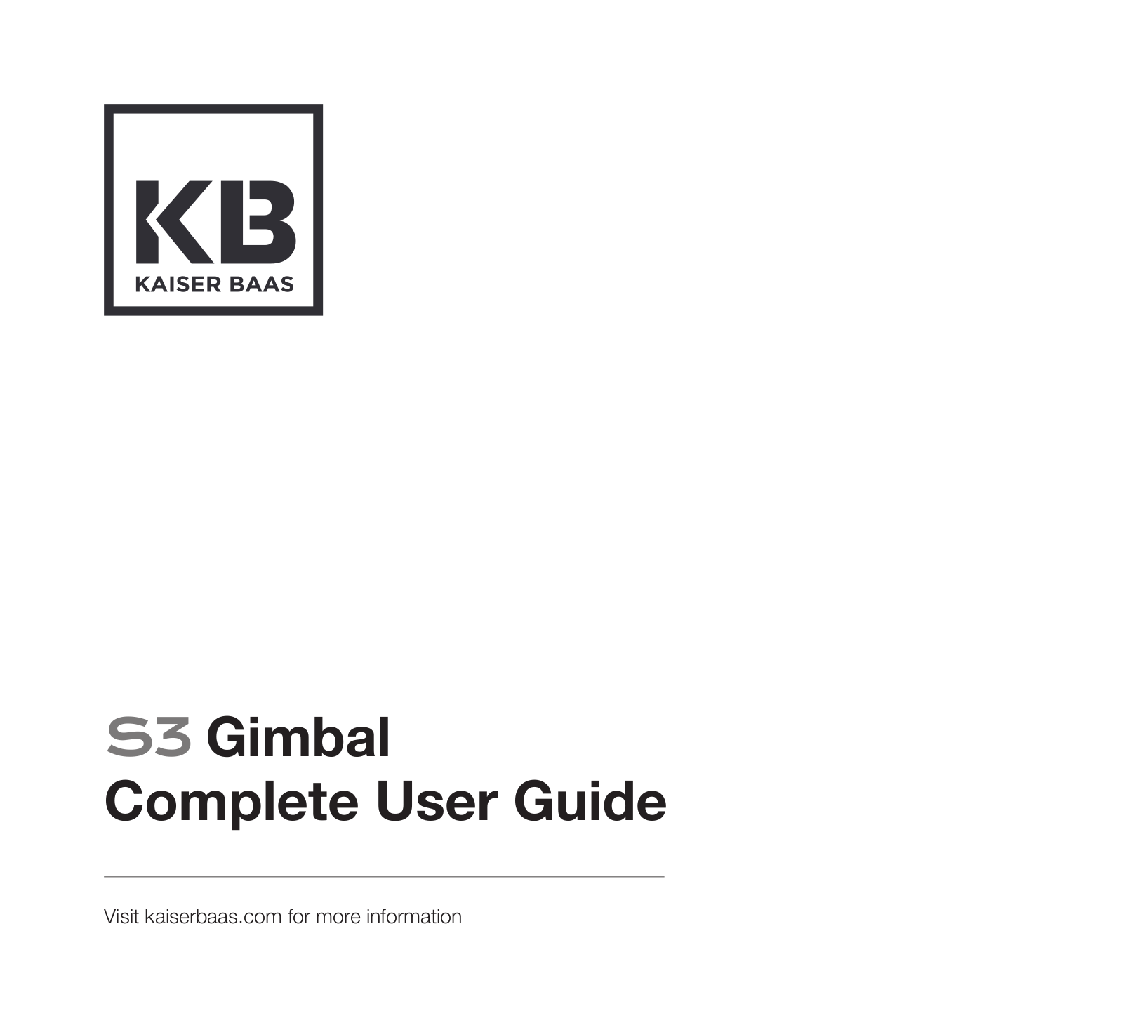 Kaiser Baas S3 Complete User Manual