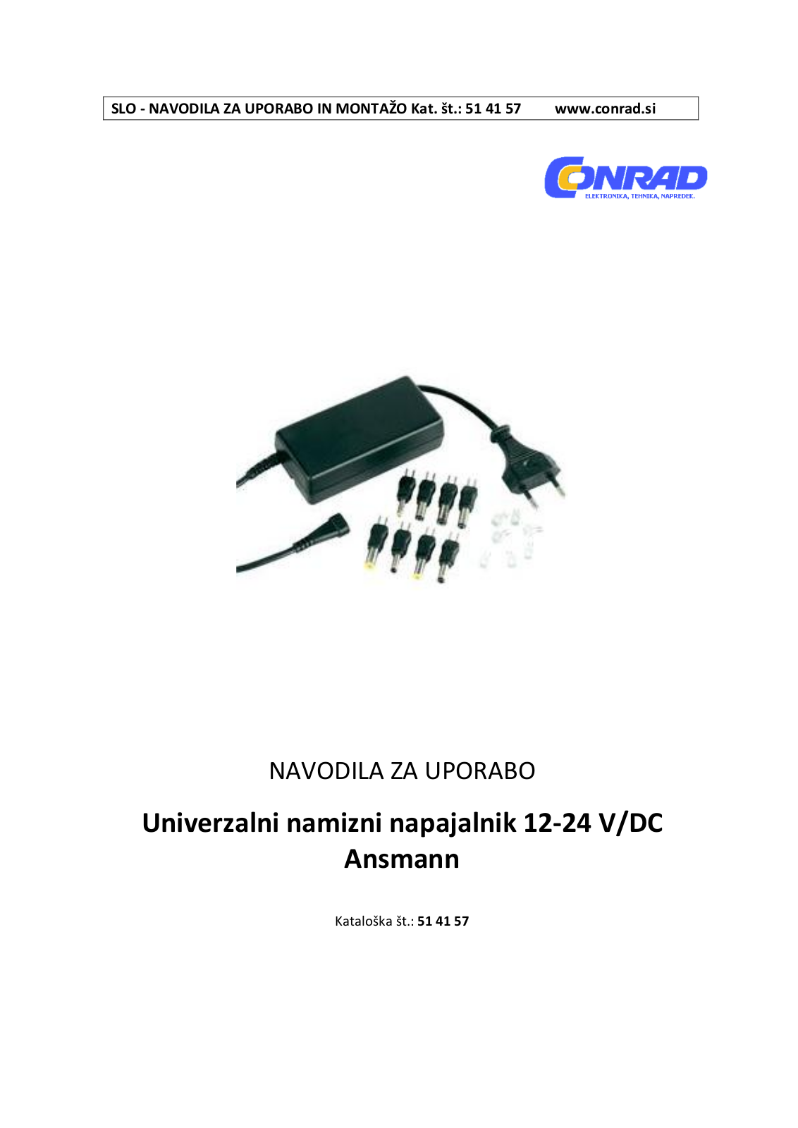 Ansmann Universal desktop power supply User Manual