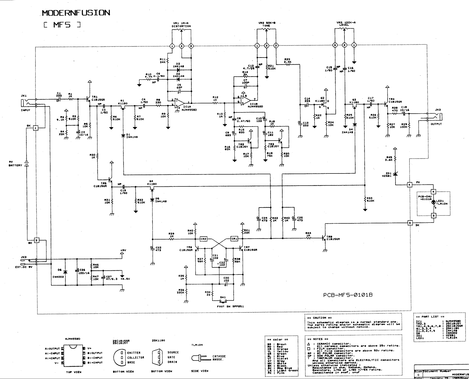 Ibanez mf5 schematic