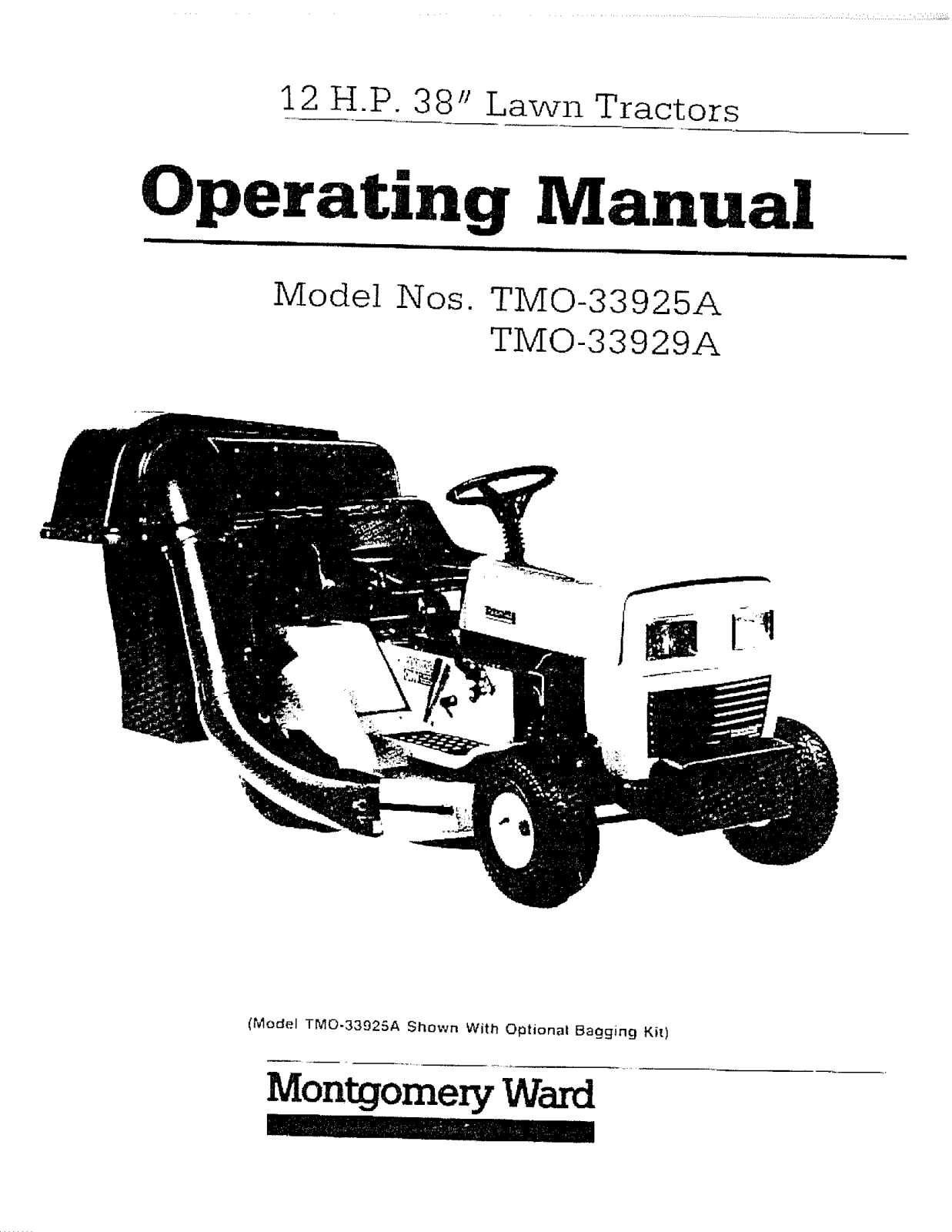 Montgomery Ward TMO-33929A, TMO-33925A User Manual