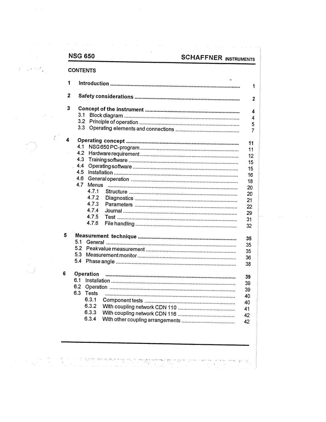 Schaffner NSG 650 User Manual - ManualMachine.com