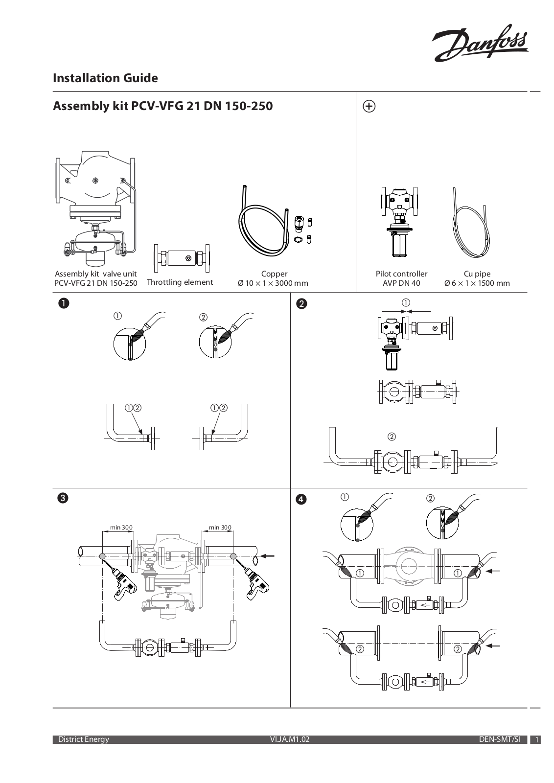 Danfoss PCV-VFG 21 Installation guide