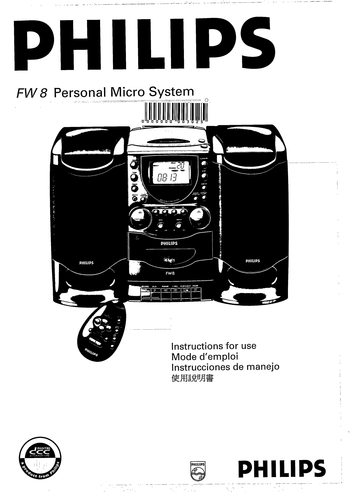 Philips FW8/25, FW8/22 User Manual