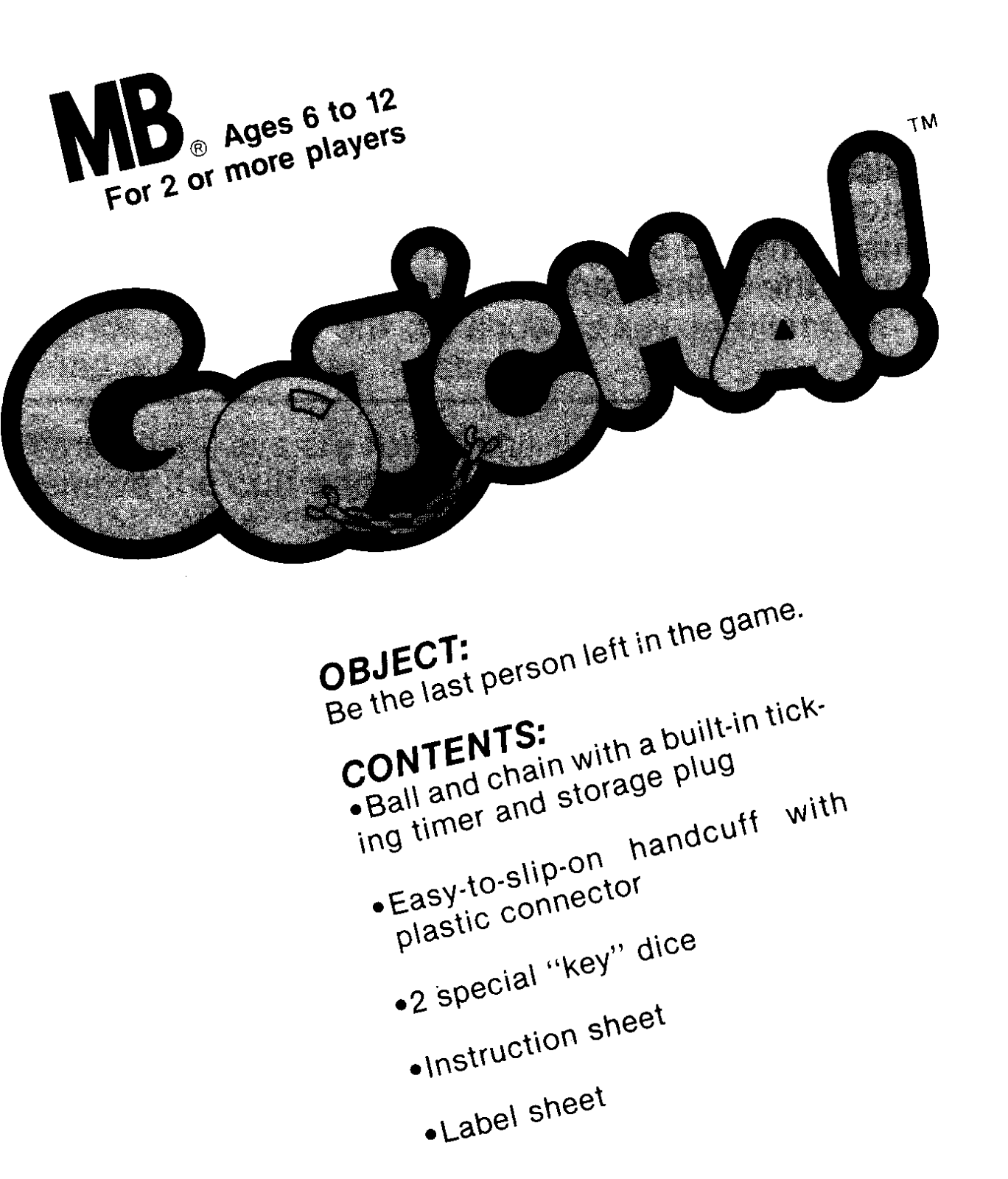 Hasbro GOTCHA User Manual