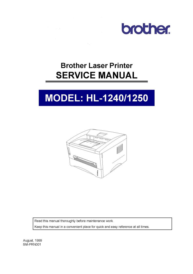 Brother HL-1240, HL-1250 Service Manual