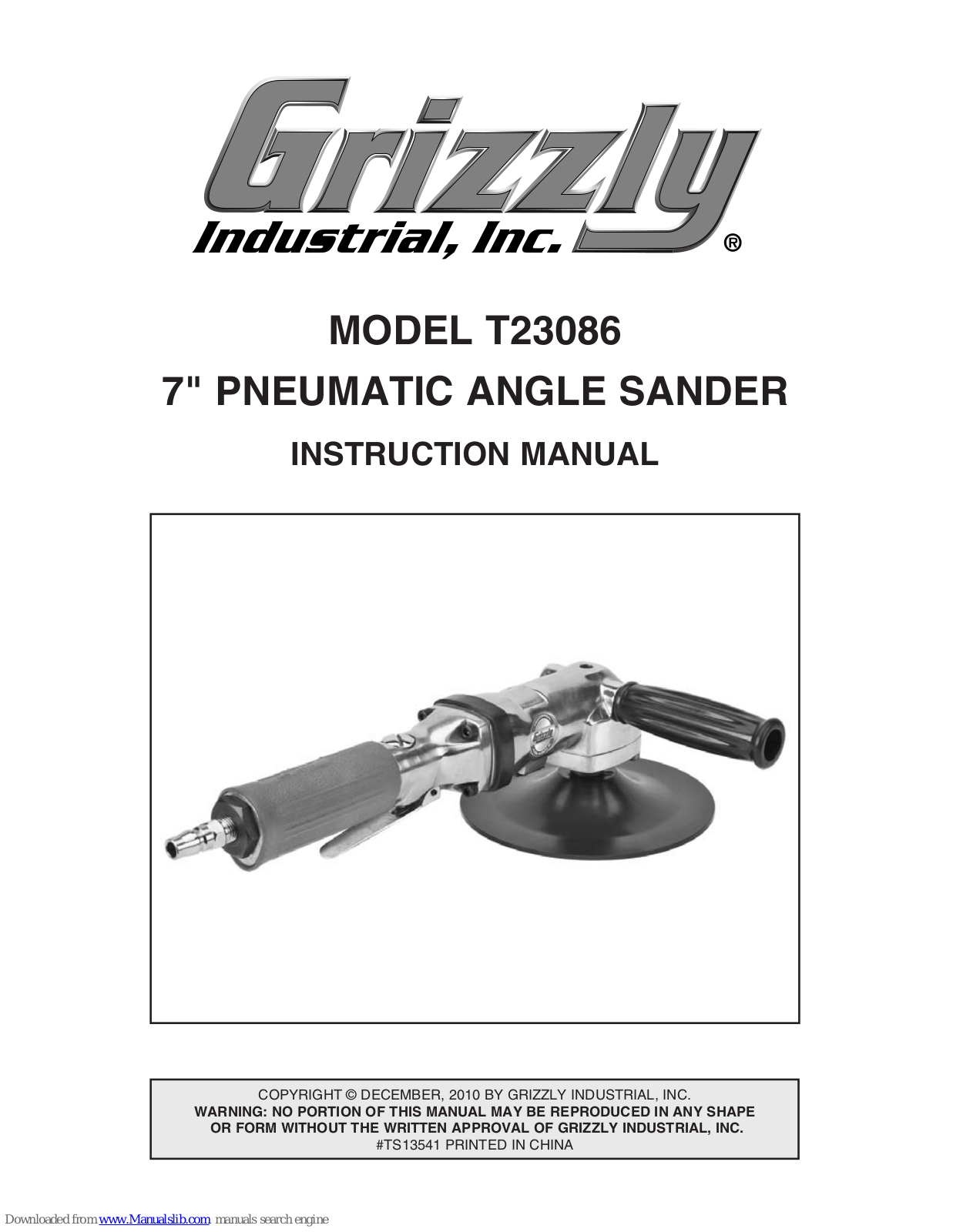 Grizzly T23086 Instruction Manual