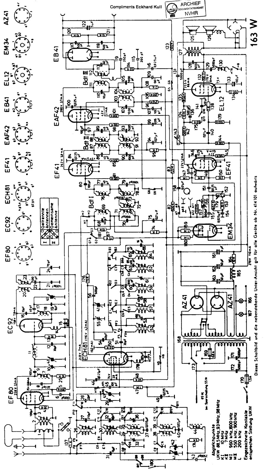 Graetz 163W Schematic