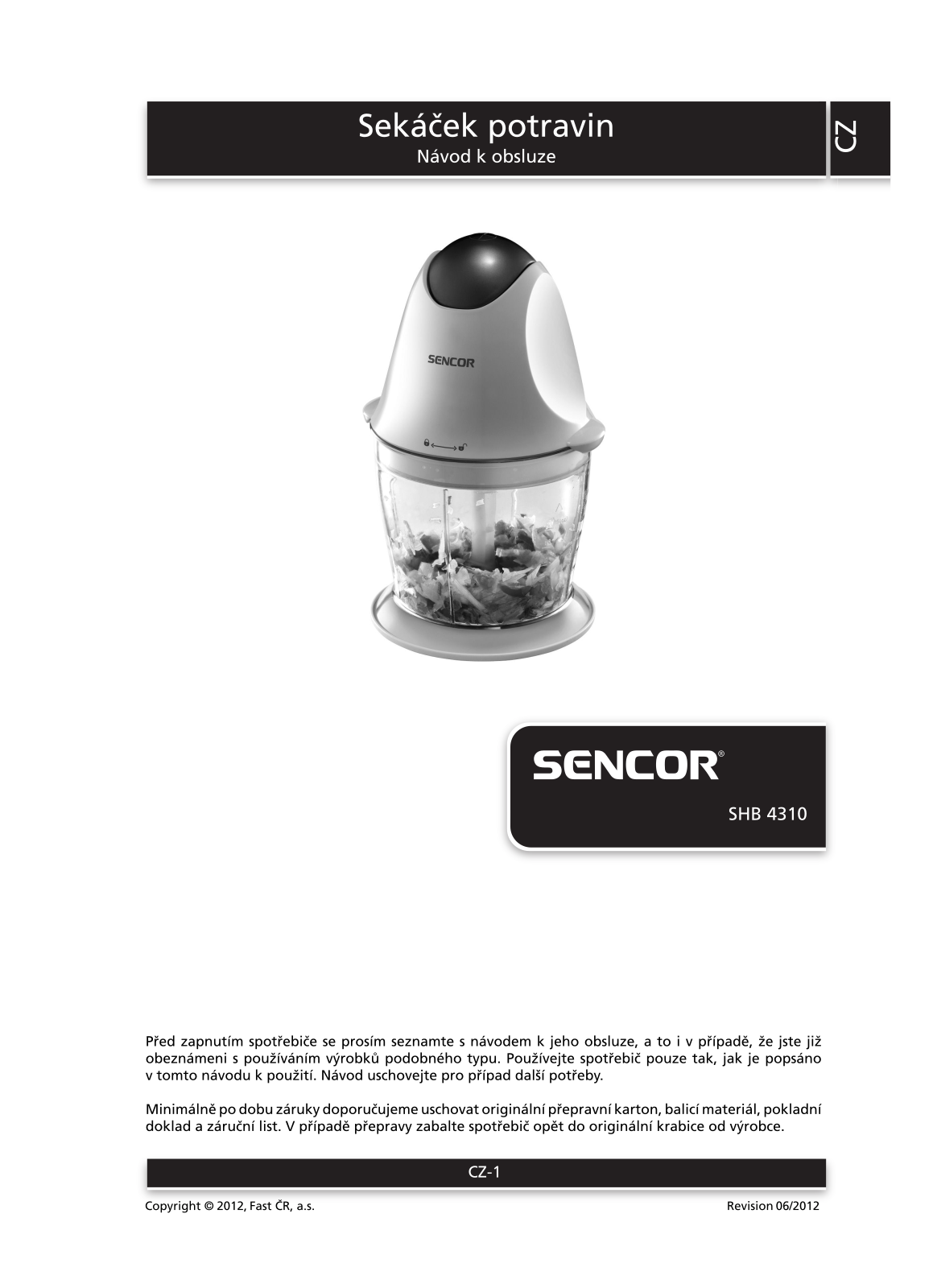 Sencor SHB 4310 User Manual