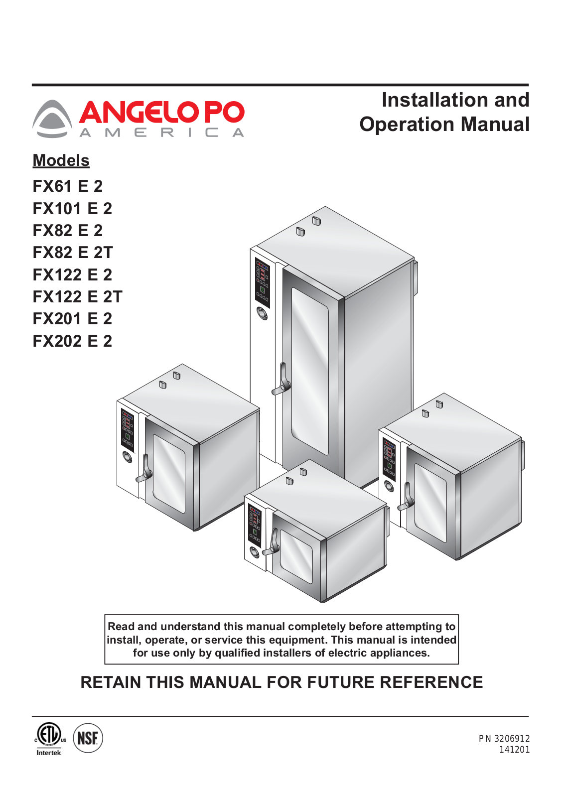 Angelo Po FX101E2 Installation  Manual