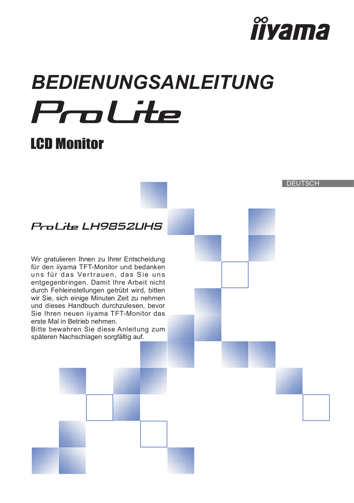 iiyama ProLite LH9852UHS-B1 User Manual