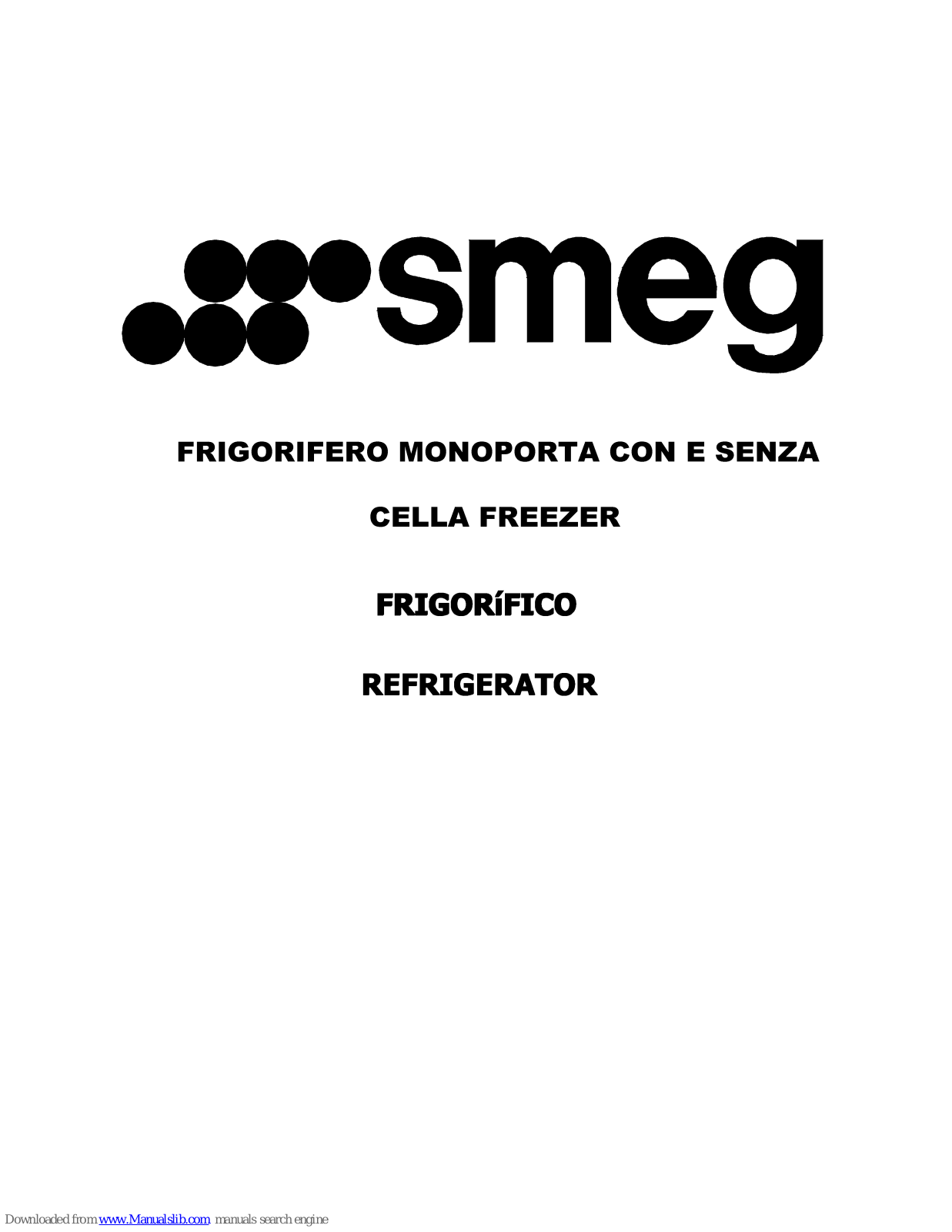 Smeg FA255B,WA255B User Manual