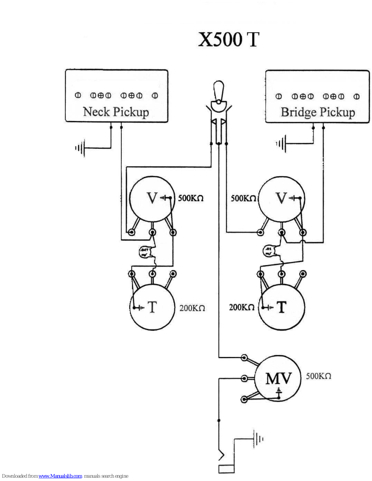Guild X-500T Schematic Diagram - ManualMachine.com
