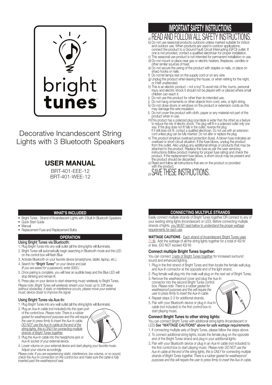 Innovative Technology Electronics BRTUN User Manual