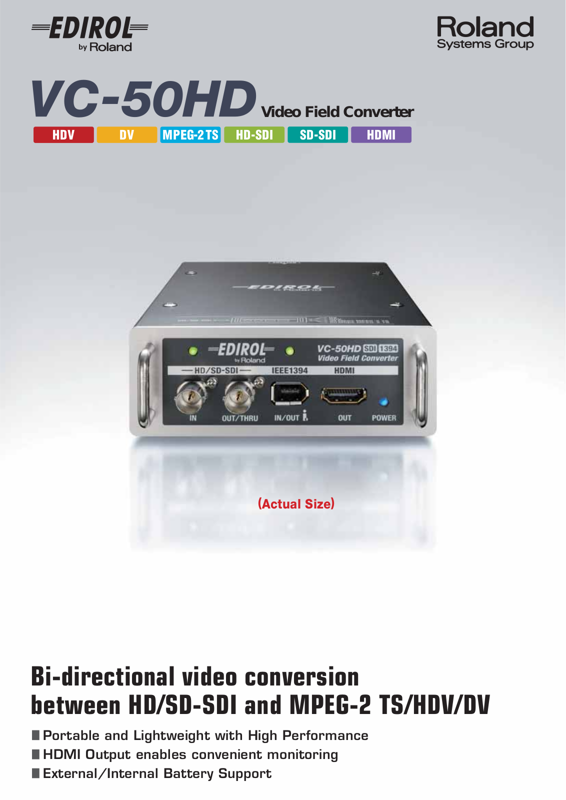 Edirol VC-50HD User Manual