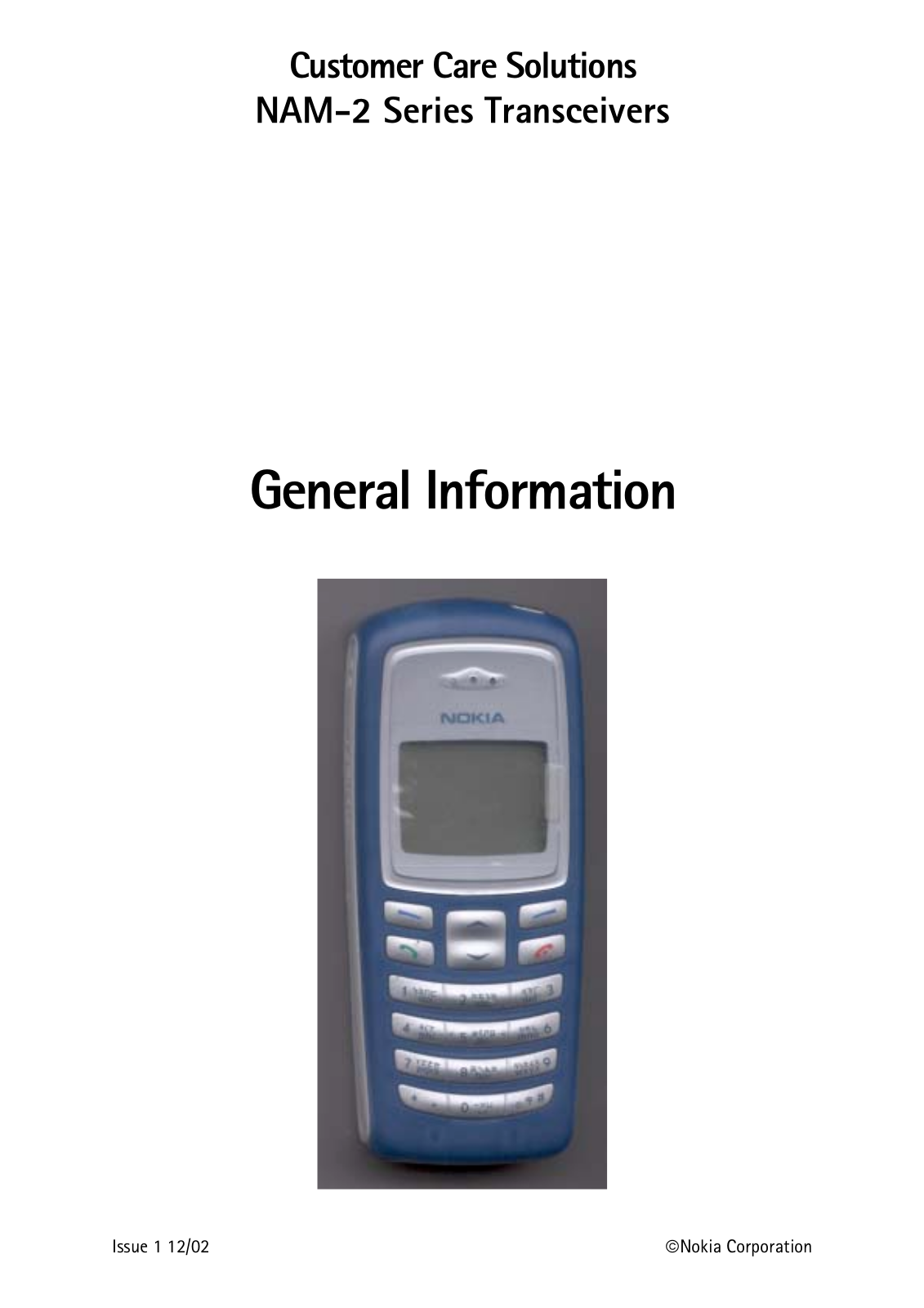 Nokia 2100 Service Manual 2 nam2 gen