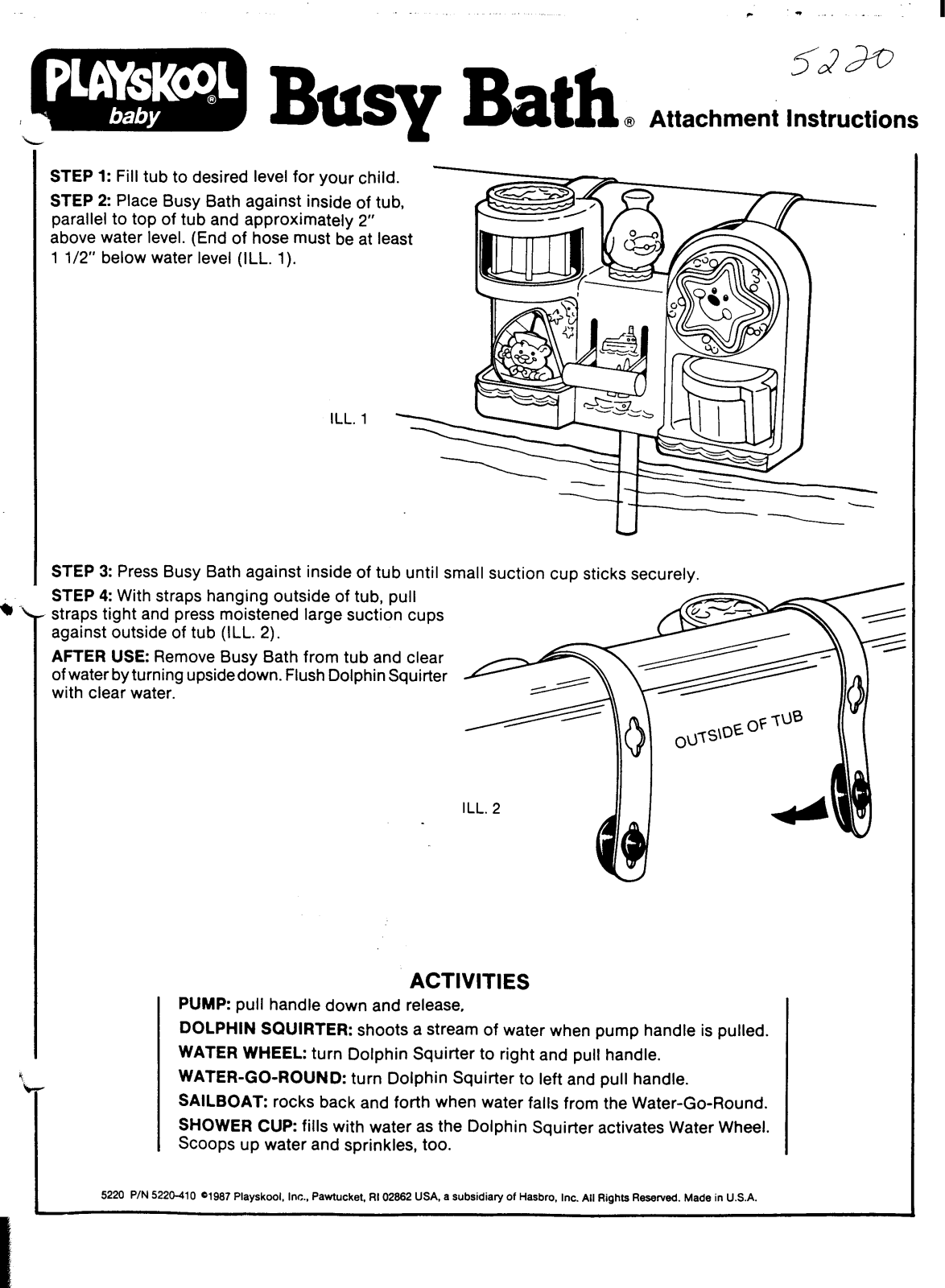 HASBRO Busy Bath User Manual