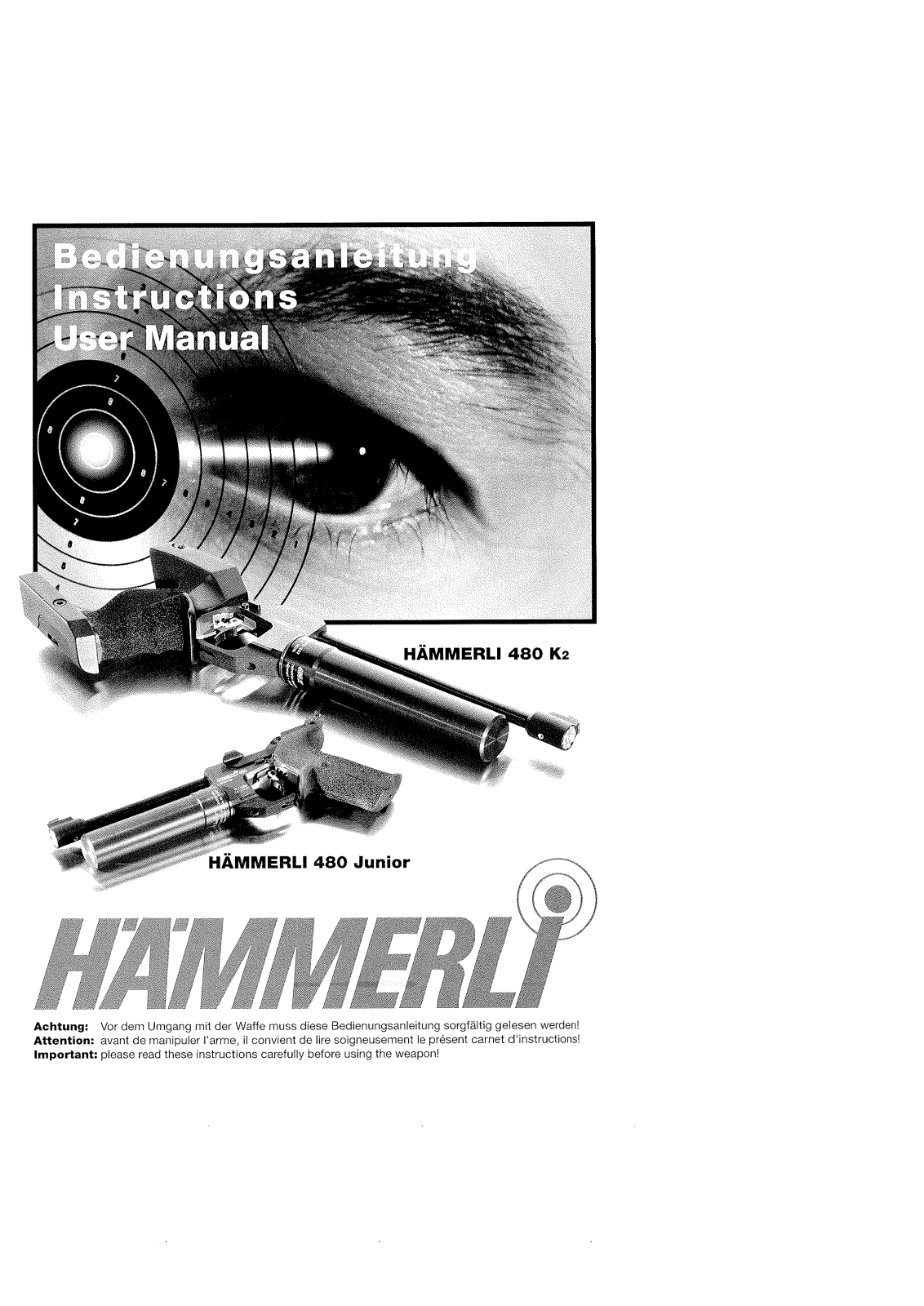 Walther Hammerli 480 K2 Instruction Manual