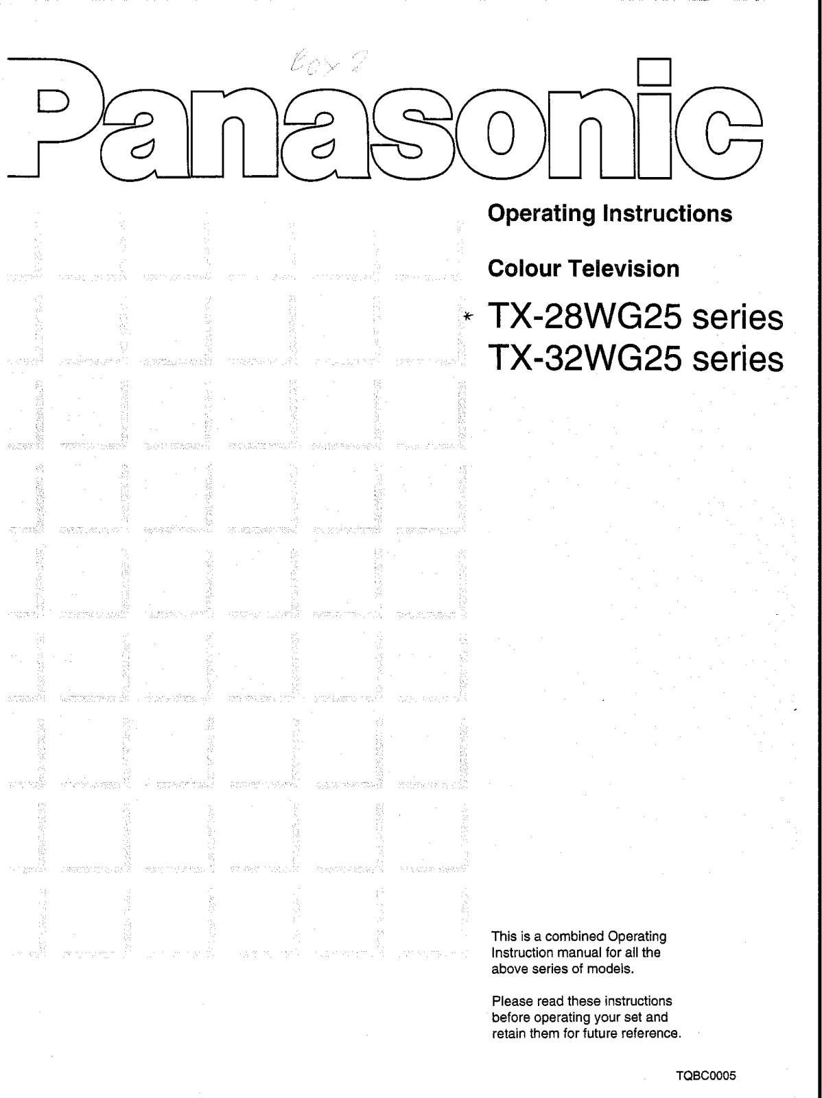 Panasonic TX-28WG25, TX-32WG25 User Manual