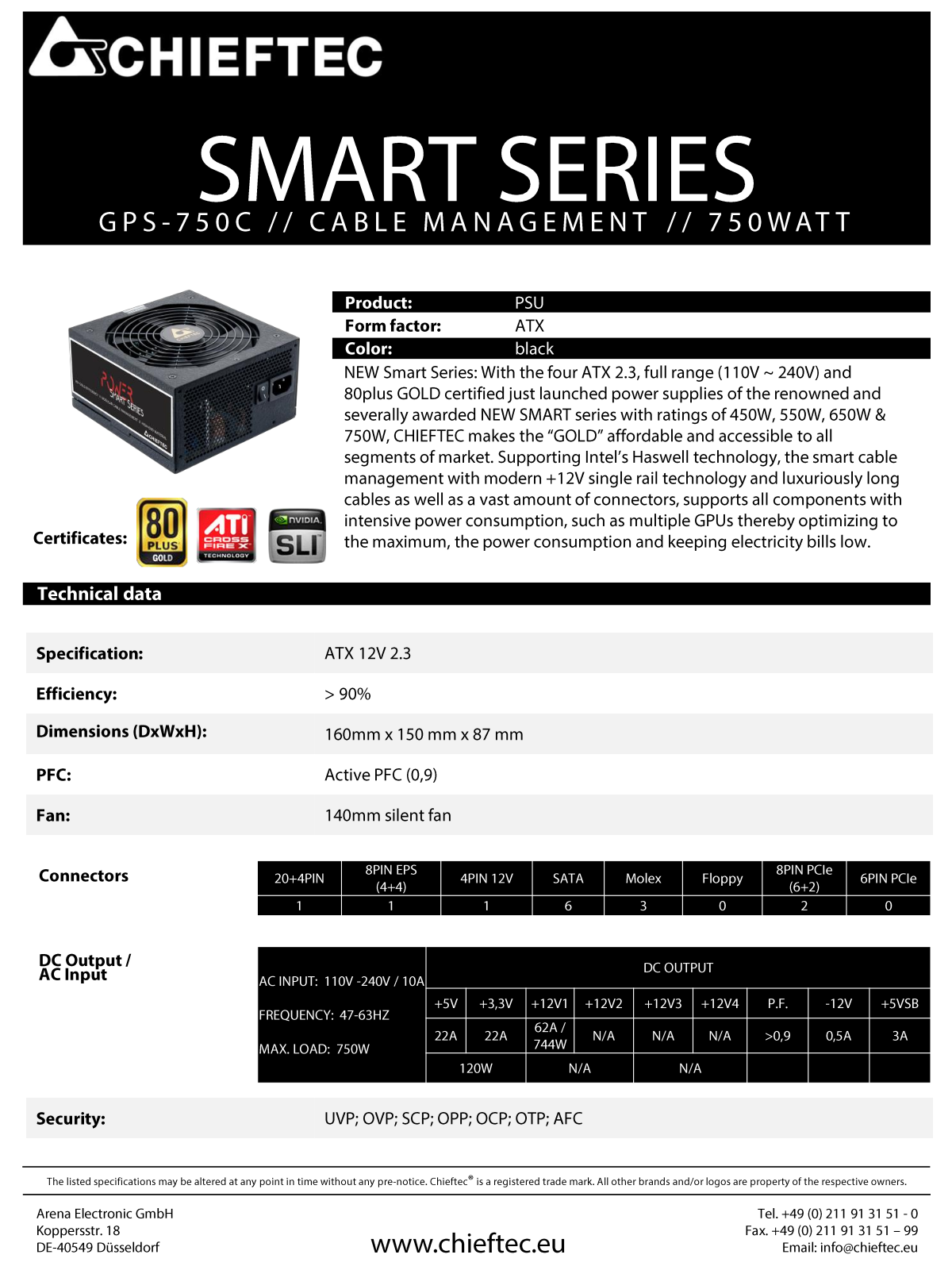 Chieftec GPS-750C User Manual