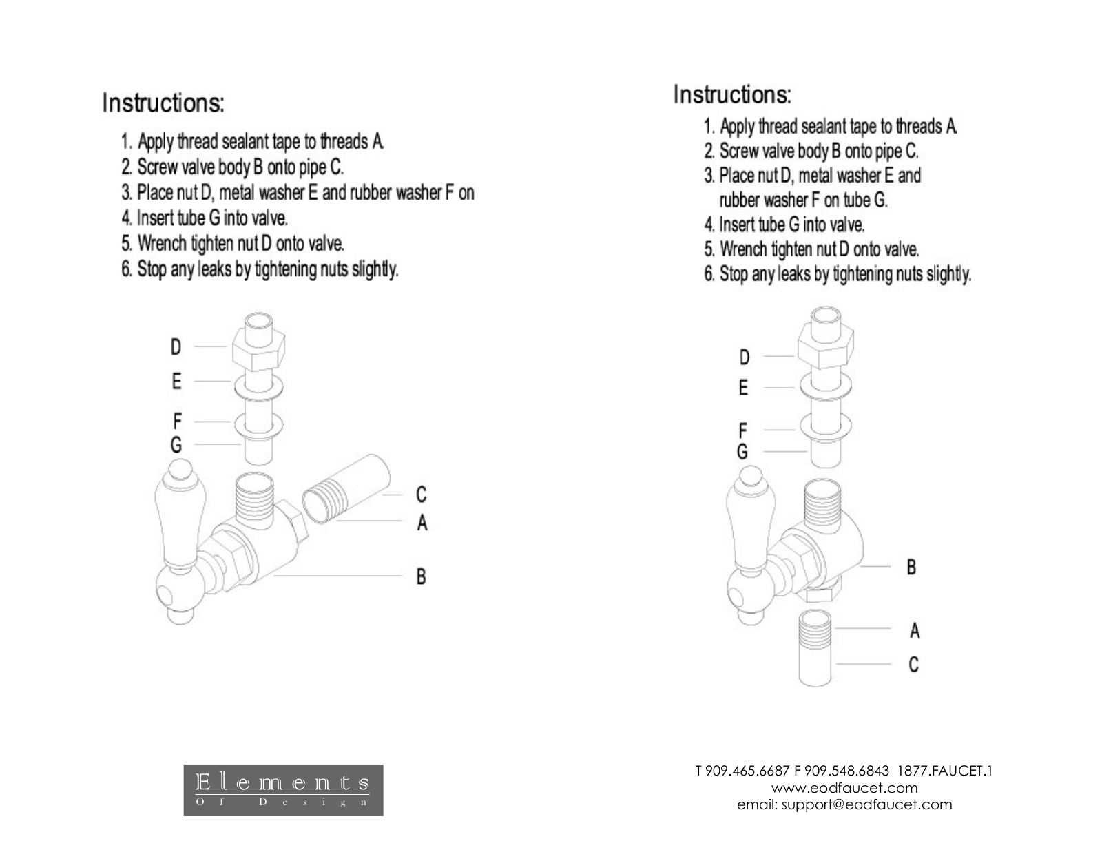 Elements of Design EDE1222 Installation Instructions - ManualMachine.com