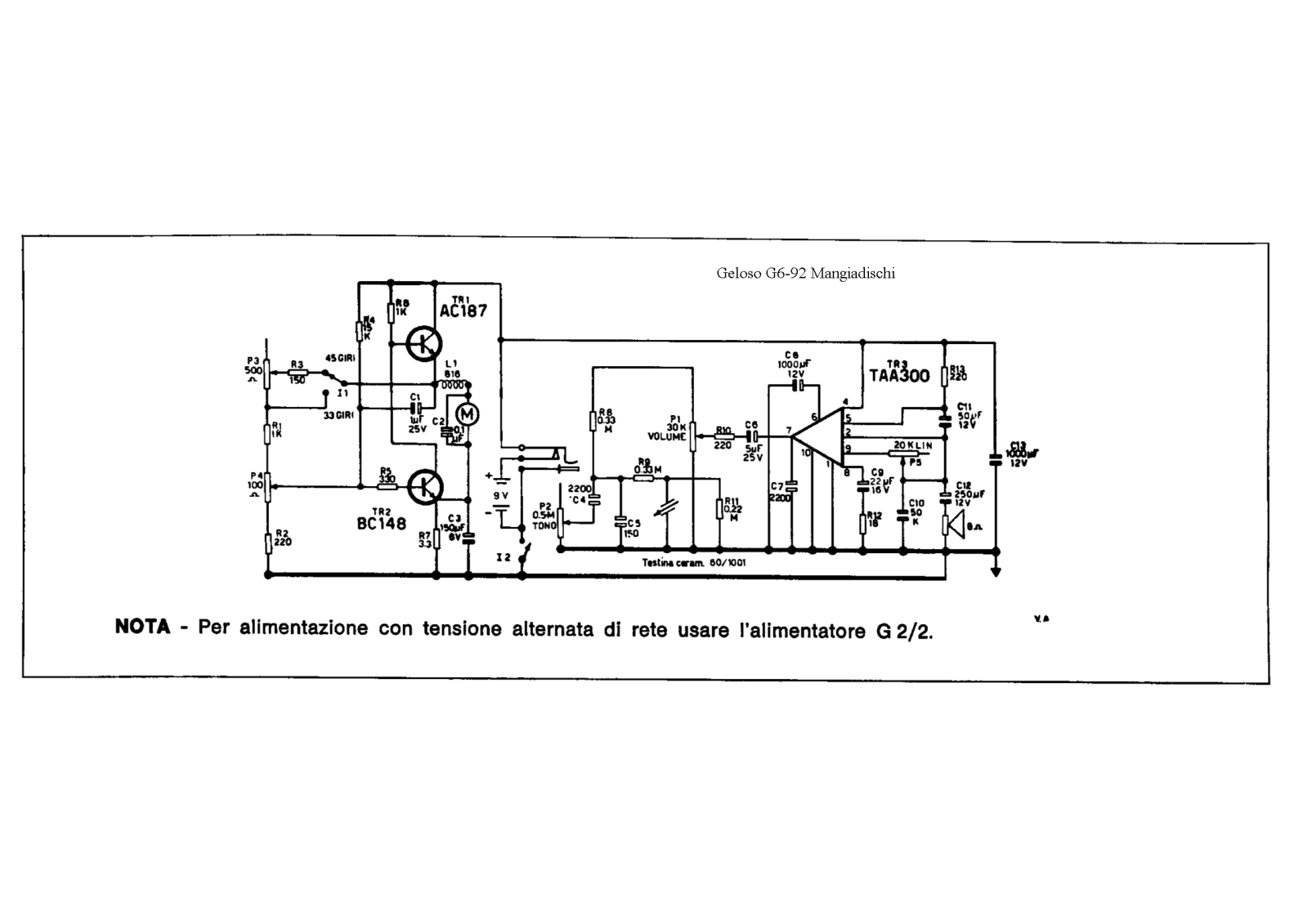 Geloso g6 92 schematic