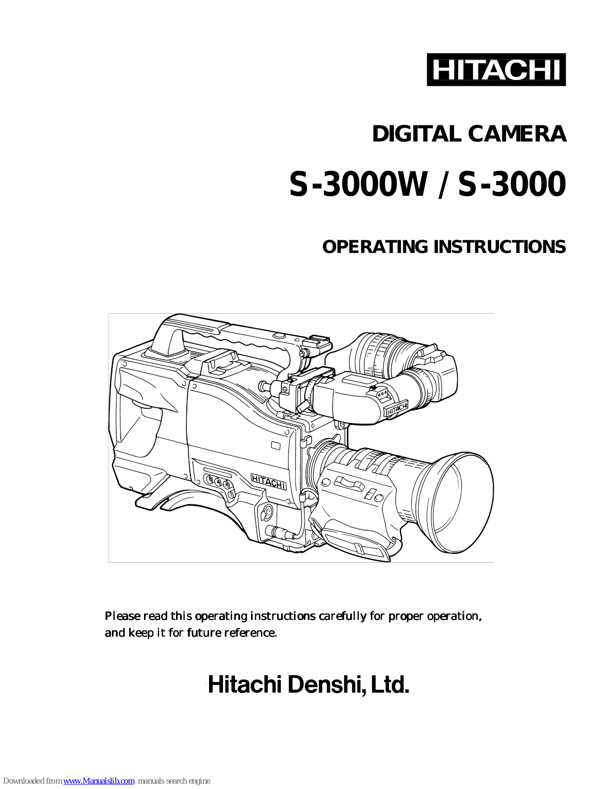 Hitachi S-3000W, S-3000 Operating Instructions Manual