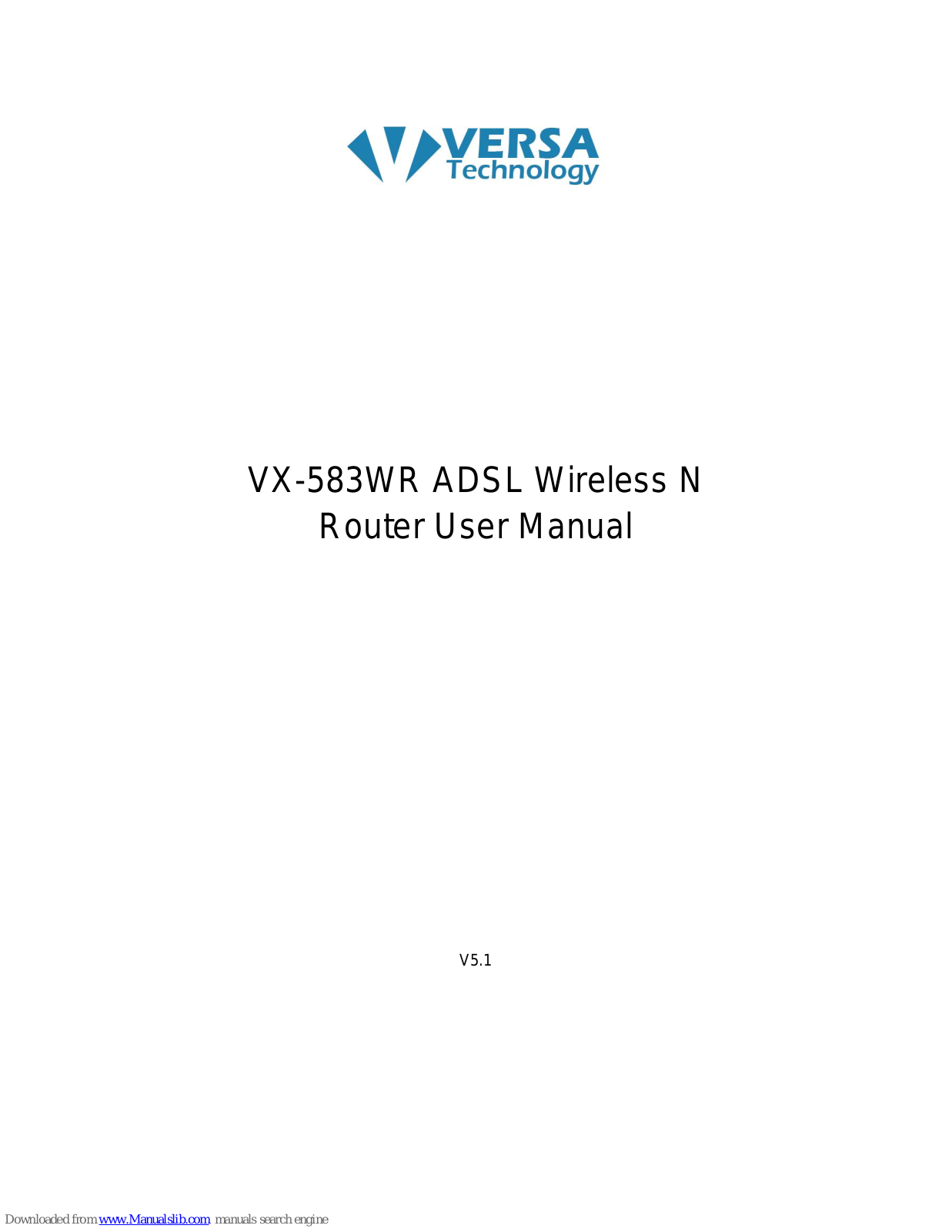 versa VX-583WR User Manual