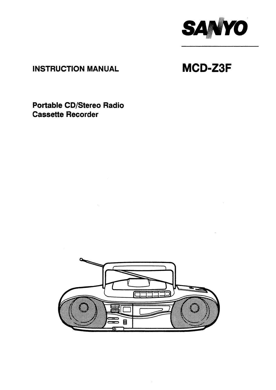 Sanyo MCD-Z3F Instruction Manual