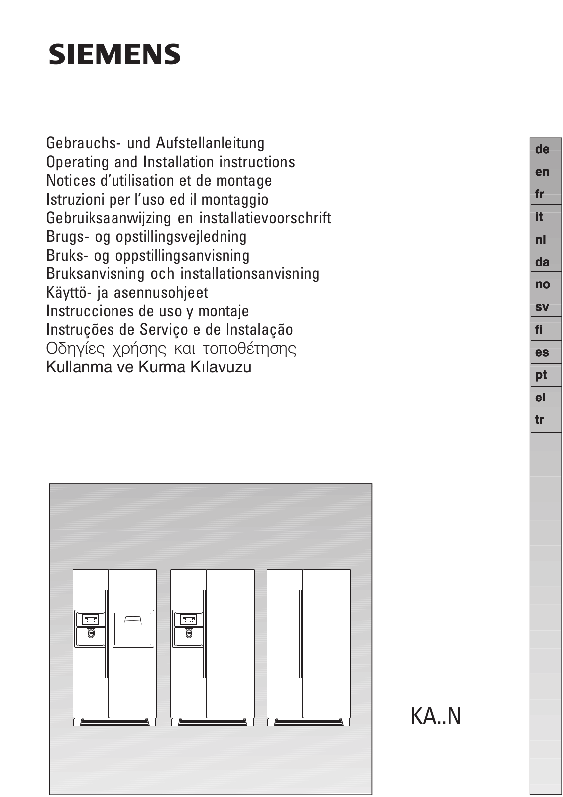 SIEMENS KA58NA40W User Manual