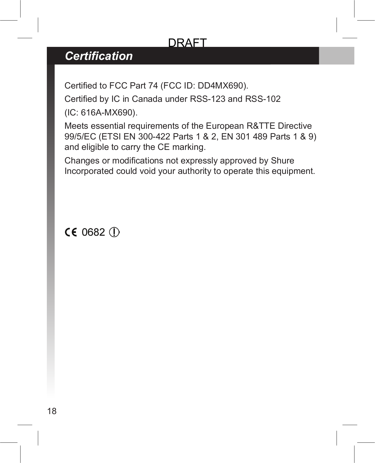 Shure orporated MX690H5 User Manual