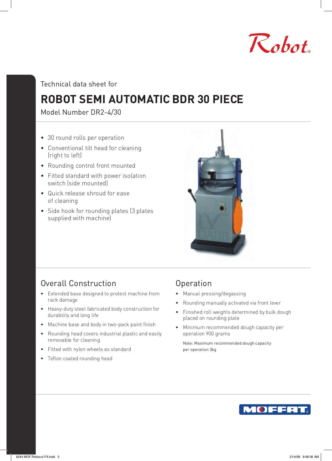 Moffat DR2-4-30 User Manual