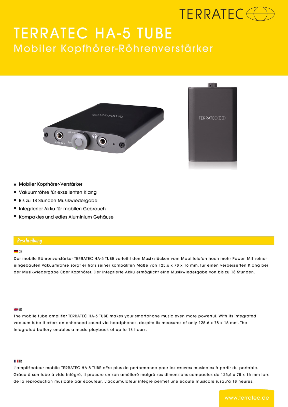 TerraTec HA-5 tube User Manual