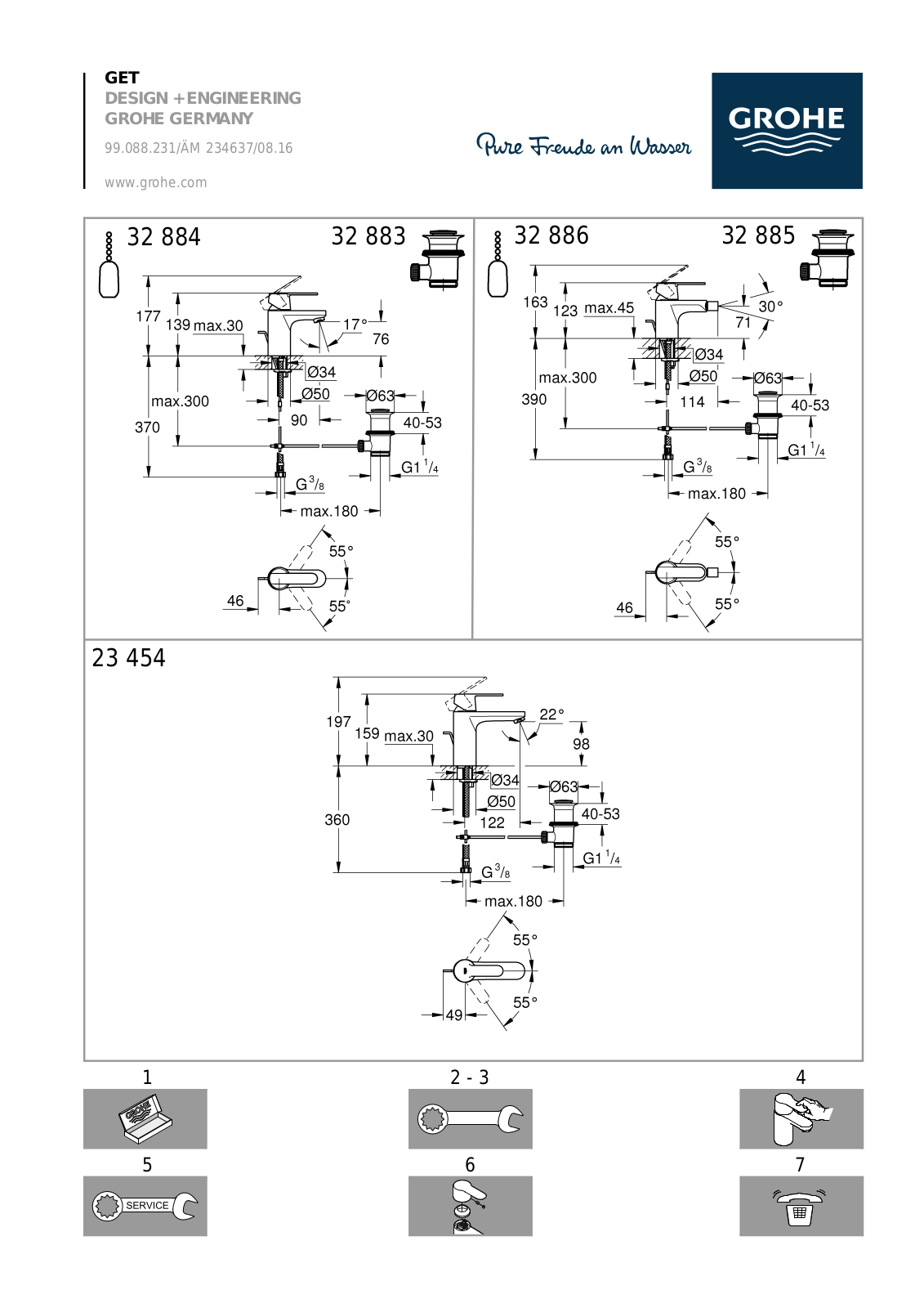 Grohe 23454000 Specification - ManualMachine.com