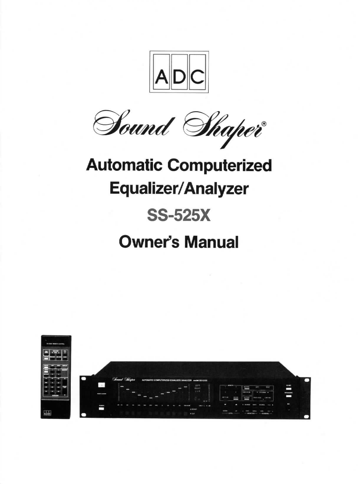 Adc SS-525-X Owners Manual