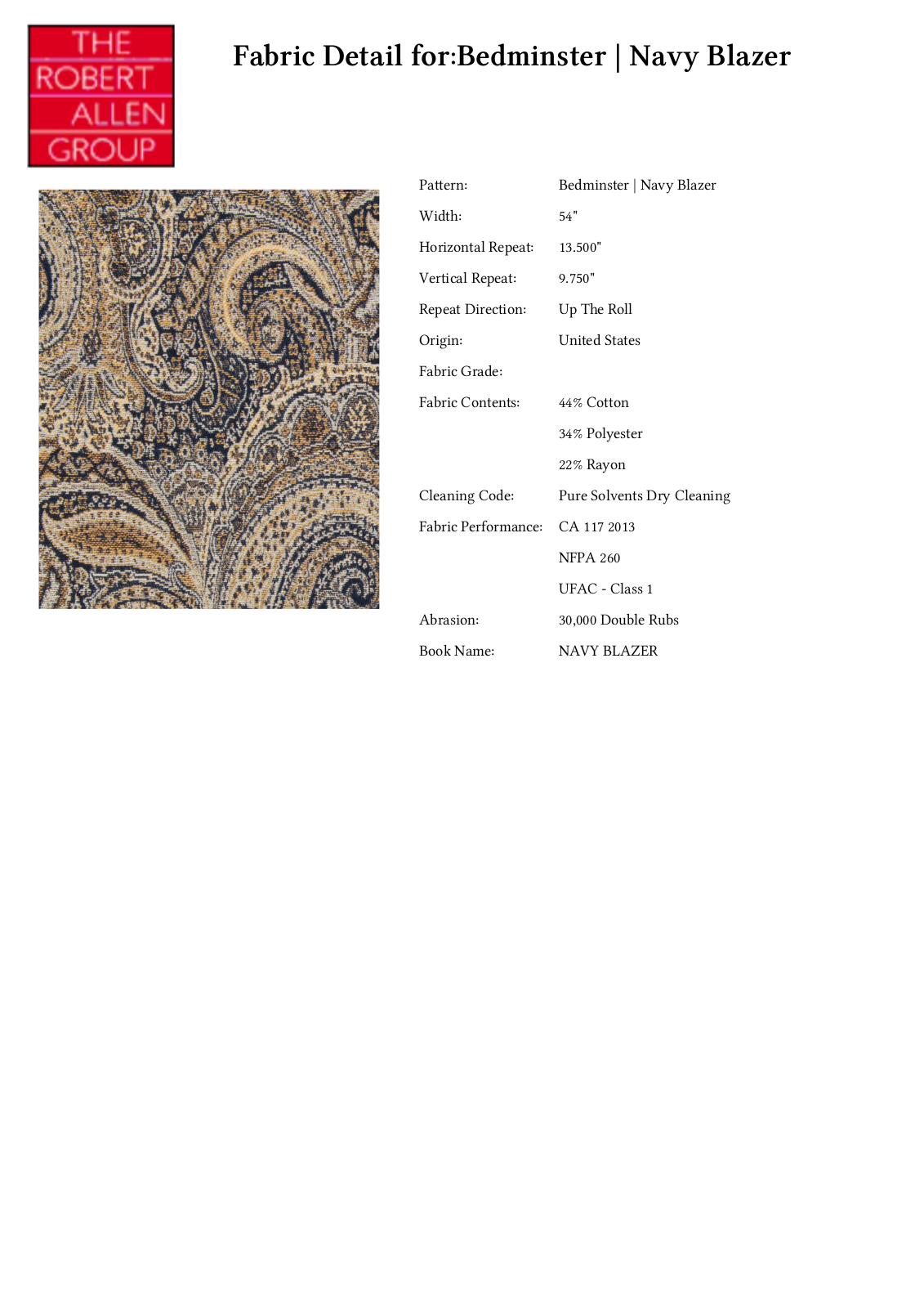 Robert Allen RALF1453 Specifications - ManualMachine.com