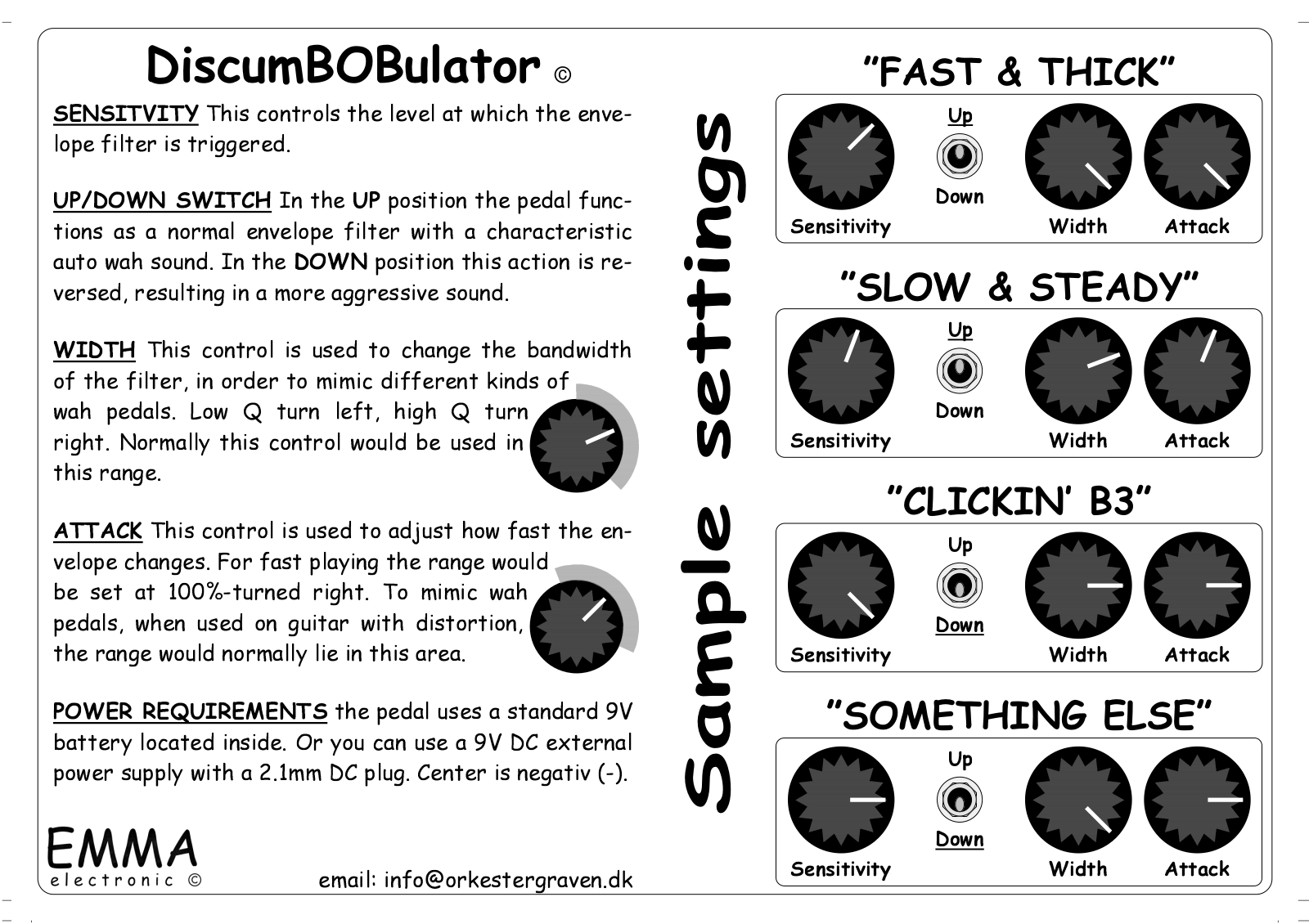 EMMA DiscumBOBulator Sample Settings