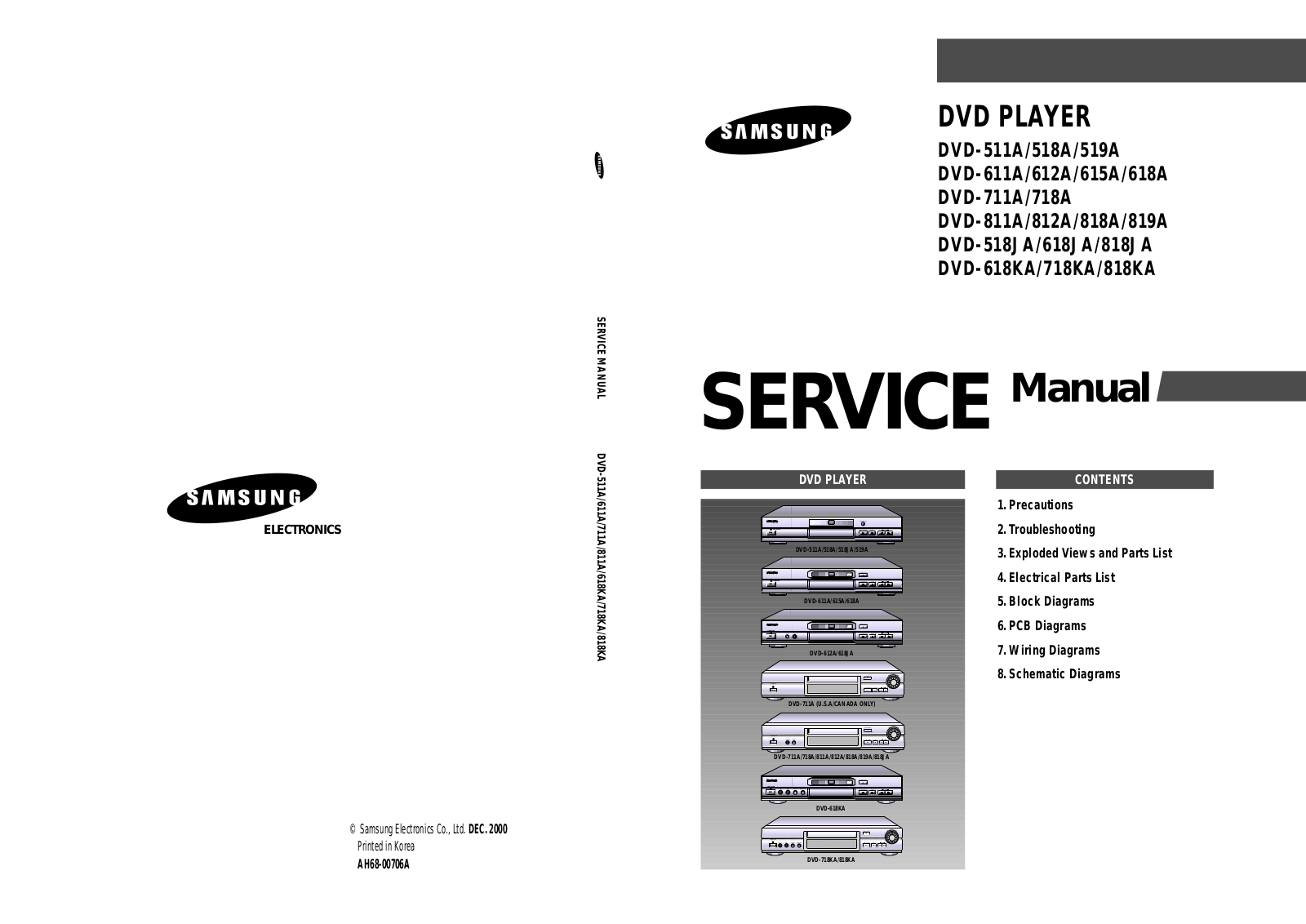 Samsung 511-A, 611-A, 711-A, 811-A Service manual