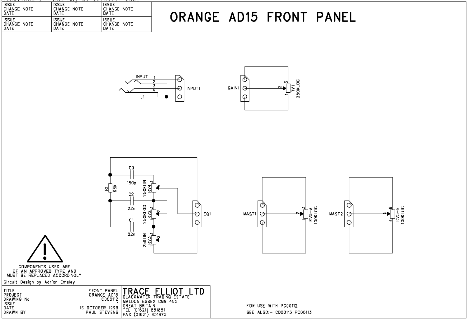 Orange ad15 schematic