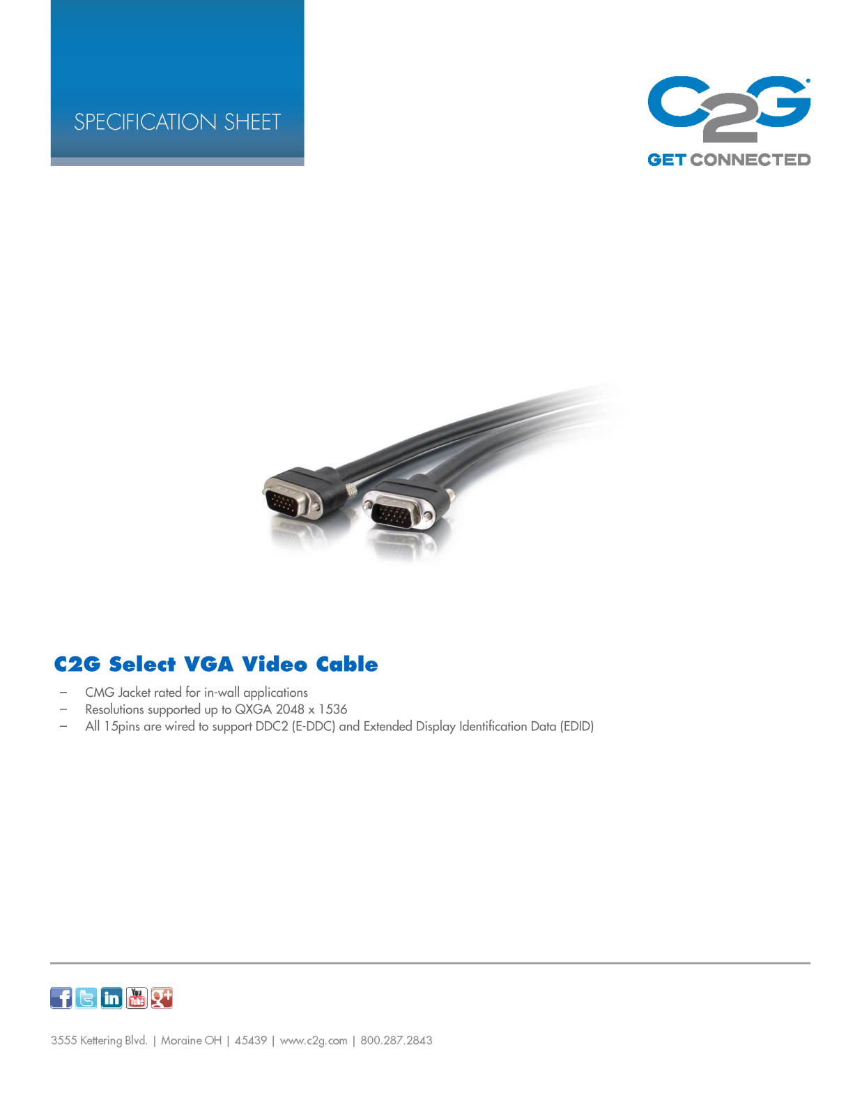 Cables To Go 50211 Specifications