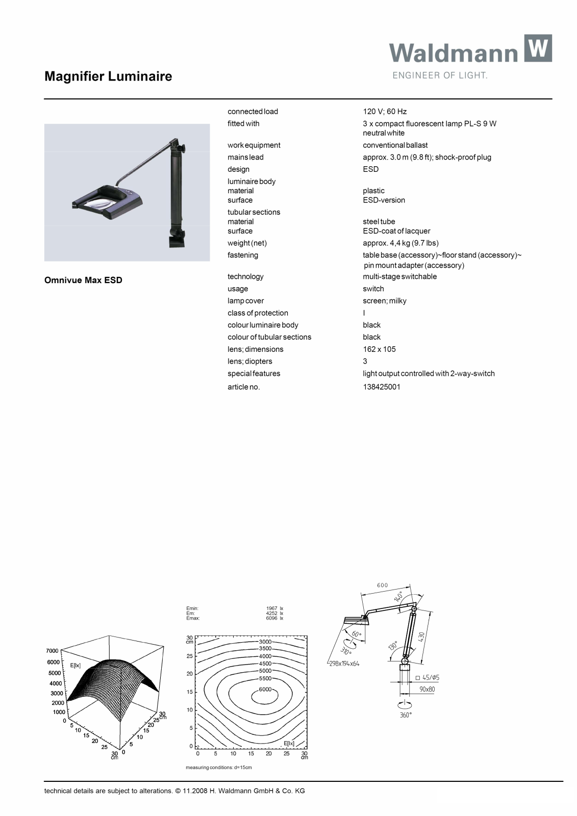 Waldmann 138425001 Information guide